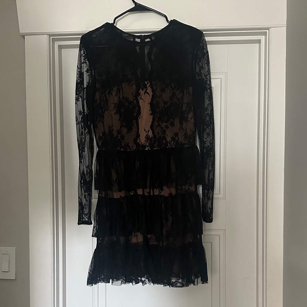 Bailey 44 Black Lace Long Sleeve Dress